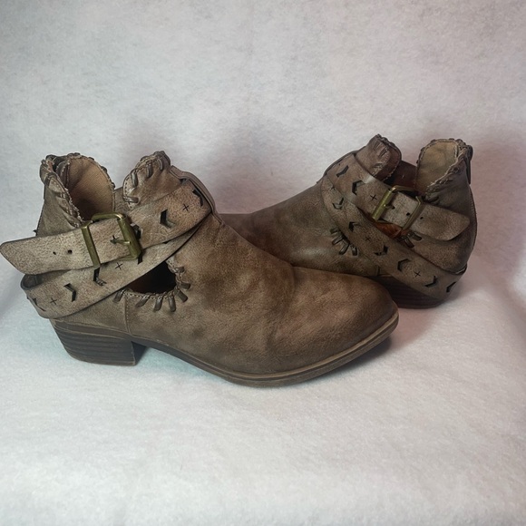 Rampage Leather Ankle Boots Brown Women’s 6 - Picture 3 of 12